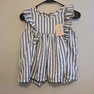 Striped Gray Kids Blouse